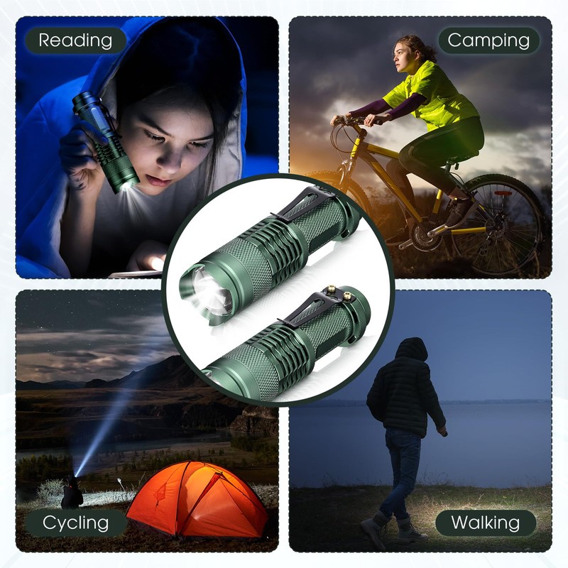 Fumete 20 Pieces LED Flashlight Mini 3 Mode Tactical Torch