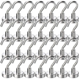 30 Pack Magnetic Hooks for Cruise, Grill, Towel, Indoor Hanging, Home, Kitchen, Workplace, Mikede Office and Garage