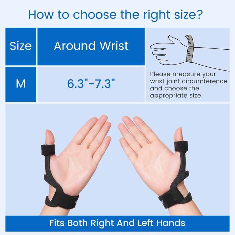 Velpeau Waterproof Thumb Brace for Arthritis Pain and Support, Semi-rigid