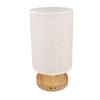 LED Bedside Lamp Touch Control Wood Nightstand Lamp Desk Cabinet