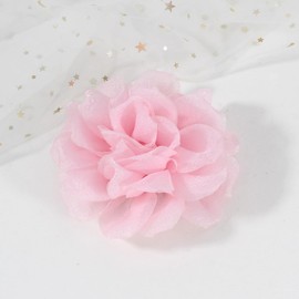 Mecool 4.33" Chiffon Rose Hair Clip for Weddings Party Brooch Pins Corsage Hair Head Clip | Hair Jewellery Barrette Hair clips Women Accessories | Flower Hair Clips Girls | Wedding Flowers-Pink