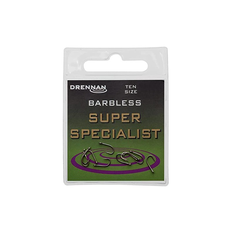 Drennan Super Specialist Barbless Hooks - Size 10