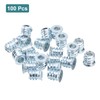 uxcell 100Pcs Threaded Inserts, M6-1x13 Zinc Plated Carbon Steel Hex