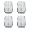 B&P Lamp® 4 1/2" Clear Retro Utility-Type Glass Shade