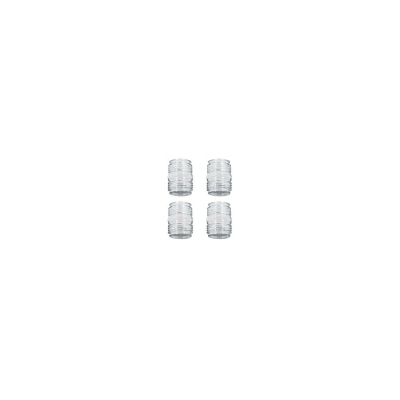 B&P Lamp® 4 1/2" Clear Retro Utility-Type Glass Shade