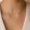 HANLI Gold Small Cross Dainty Necklaces for Women - 14K