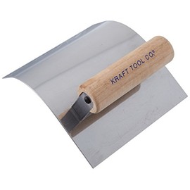 Kraft Tool CF195 3-Inch Radius Curb Tool with Wood Handle, 6 x 5-Inch