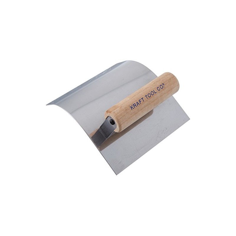 Kraft Tool CF195 3-Inch Radius Curb Tool with Wood Handle,