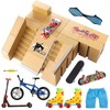 Waysroma Finger Skateboard Ramp 14 Pieces Skatepark Kit Mini Finger