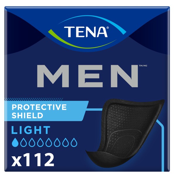 TENA Incontinence Guards for Men, Very Light Absorbency - 14 Count (Pack of 8)