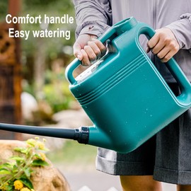 Watering Can, 5 L/1.3 Gallon Long Nozzle Plastic Spray Watering Can, Large Watering Can with Comfortable Handle for House, High Capacity Water Can for Garden, Plant Watering Devices for House (Blue)