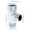 Hordion T Valve Adapter, G1/2" 3 Way Diverter Hose Fitting