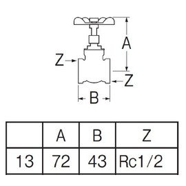 SANEI [Gate Valve] for Nominal 13 V35-13