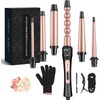 6 in 1 Curling Iron, Professional Curling Wand Set, Fast