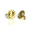 9ct Gold Smiling Sun Stud Earrings with Andralok Clasp, Yellow