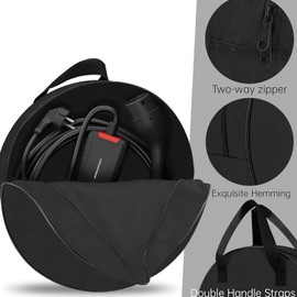 PERSENTU Waterproof Heavy Duty Cable Storage Bag Camping Cable Organiser Bag - Large Capacity, Campervan Caravan Hook-Up Lead Organiser Case Ideal EV Charging Cable Storage Bag for Car, Caravan