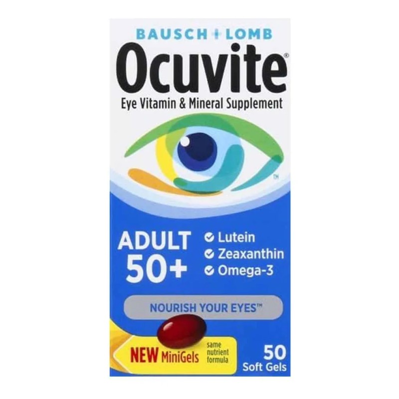Suplemento Vitaminas Para Ojos Ocuvite Adultos 50+ 50ct