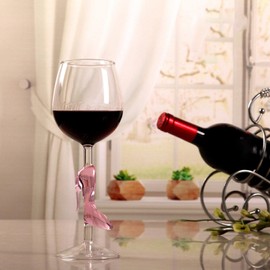 Bothyi Goblet Wine Glass Gift Glassware Long Stem for Juice Wedding Hotel Dinner Restaurant, High Heel