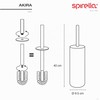 Spirella Moyen Akira Toilet Brush with Hygienic Container Terracotta Red