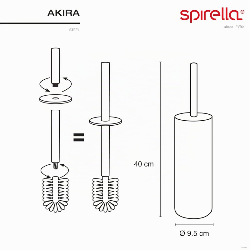 Spirella Moyen Akira Toilet Brush with Hygienic Container Terracotta Red