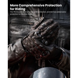 ILM Motorcycle Leather Gloves Breathable Riding Motocross Dirt Bike Glove with Touchscreen Men Women Model GL3