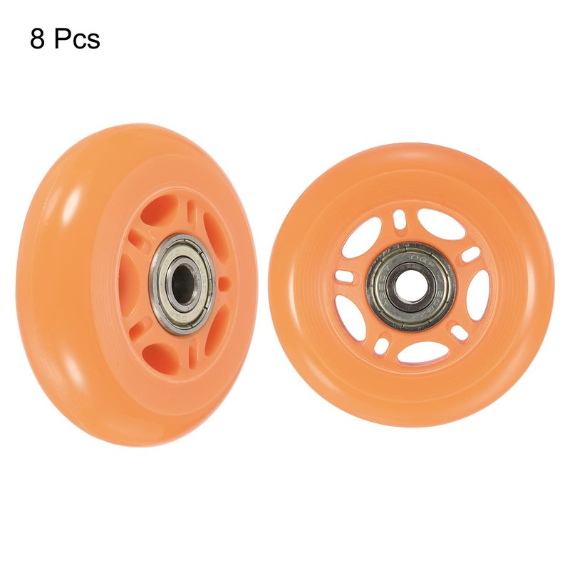 PATIKIL 70mm OD Inline Skate Wheels with Bearings, 8 Pack