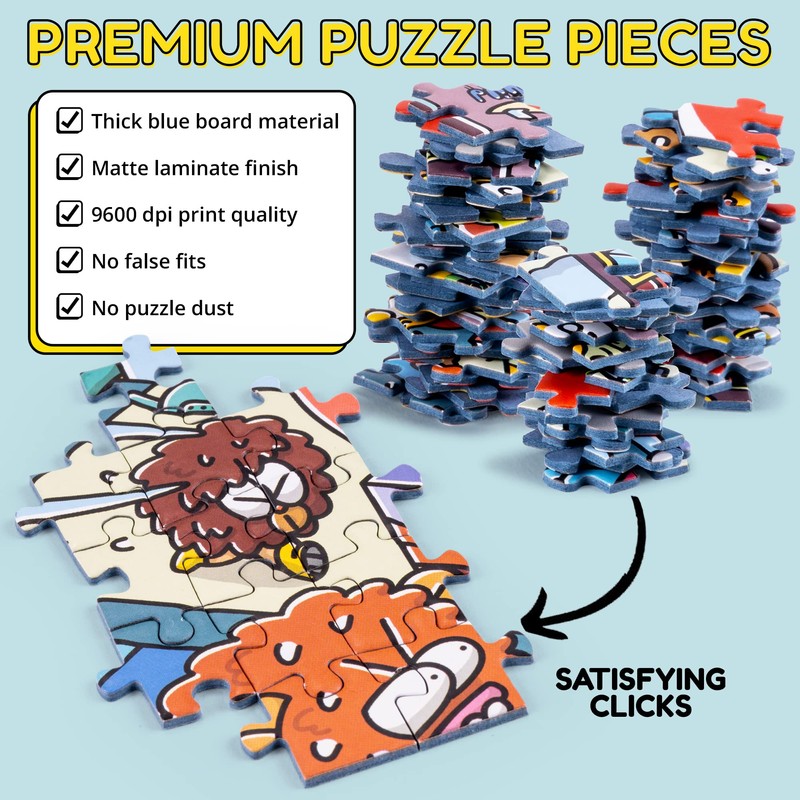 Odd Pieces Mystery Jigsaw Puzzle-1,000 Pcs Mystery Puzzle with Storytelling