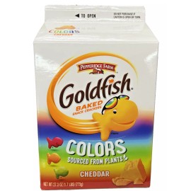Pepperidge Farm Cheddar Colors Goldfish Baked Snack Crackers 27.3 oz BIG BOX