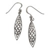 Touch Jewellery 925 Sterling Silver Celtic Lens Drop Earrings