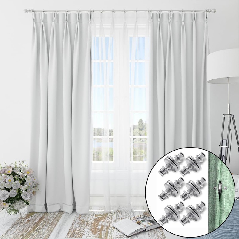 WELANE Curtain Magnets Buckle, 6 PCS Magnetic Curtain Clips for