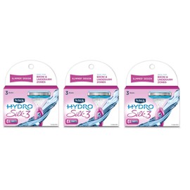 Schick Hydro Silk 3 Razor Blades Refills for Women, 12 Cartridges