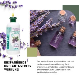 Biogenase - Lavendel Duschgel - Natürliches Duschgel angereichert mit Aloe Vera und Weizenkeimextrakten - Feuchtigkeitsspendendes und entspannendes Badegel, für empfindliche Haut - 500 ml