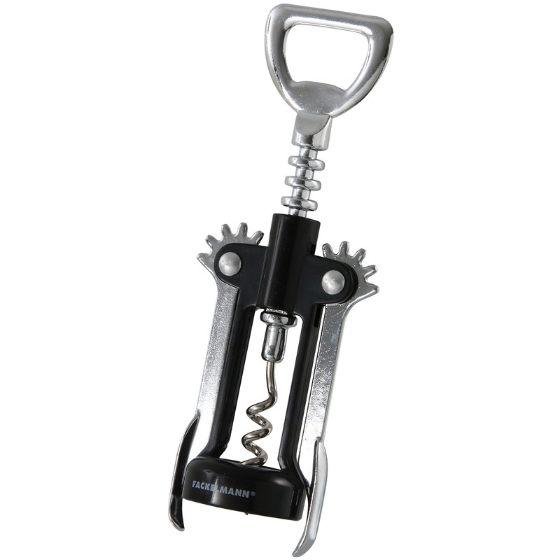 FM PROFESSIONAL Fmprofessional Lever Corkscrew, Stainless Steel, Black, Stainless Steel,