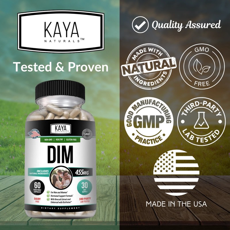 DIM Ultra Supplement 60ct, With Bioperine, Premium Hormonal Support Formula