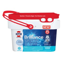 HTH 28008 Brilliance Cal Hypo Chlorine Tablets, Swimming Pool Sanitizers for Clean, Brilliantly Clear Water - Eliminates Bacteria, Prevents Algae, Removes Contaminants, 4.75Lb