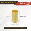 sourcing map 5Pcs Fit for 8mm(5/16") Tube ID Brass Compression