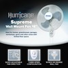 Hurricane Supreme Oscillating Wall Mount Fan w/ 3 Quite Speeds,