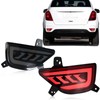 GEEGEETOP Red Lens LED DRL Rear Reflector Bumper Fog Light