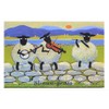 Irish Painted Magnet With Sheep Playing Musical Instruments & 'Bl-Ewe-grass'
