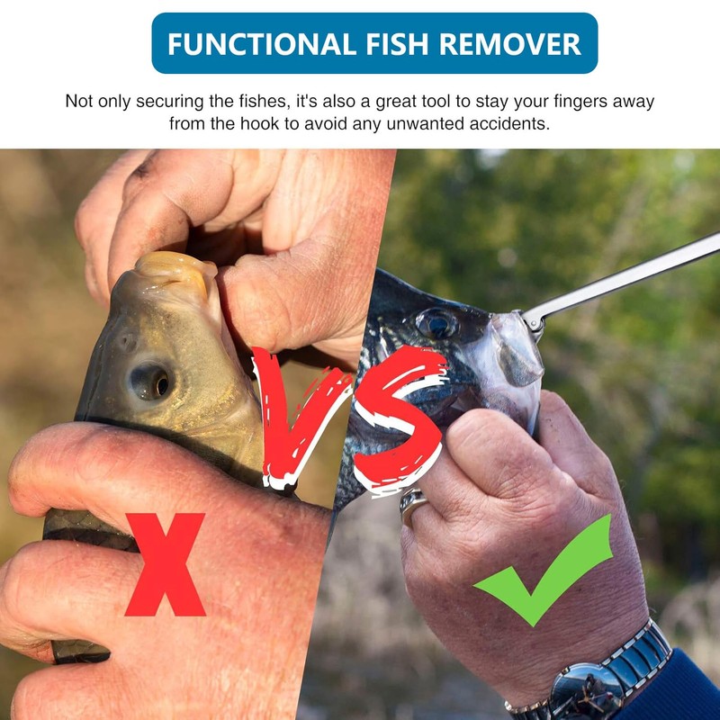 Roczential 2 Pcs Fish Hook Remover, Stainless Steel Fishing Hook