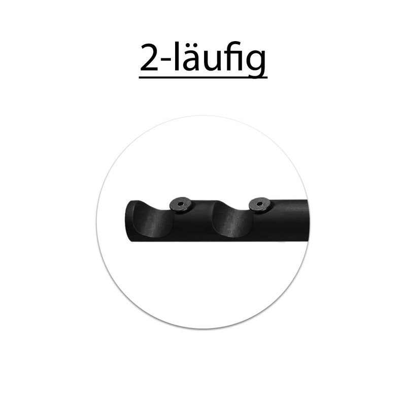 MDEKOR Wall Bracket 2-Track Black Matt P Wall Bracket with
