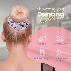 Coletero de danza – Accesorios para el pelo de las niñas – Bailarinas de terciopelo premium – Regalo para bailarinas (zapatillas de balleta)