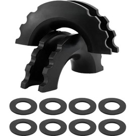 D Ring Shackle Isolators Washers Kit, Rubber Shackle Isolators with Washers Fits Standard 3/4" Shackles, Soft Protect Shackle & Bumper Reduce Rattling (Black)