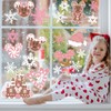 9Sheets Pink Christmas Window Clings Gingerbread Christmas Decorations Ginger Bread