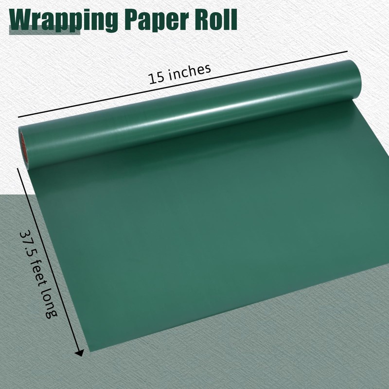 Shindel Green Wrapping Paper Roll, 15" x 450" Bulletin Board