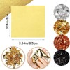 domoi 400Pcs Imitation Gold Silver Copper Foil Leaf Flake Gilding