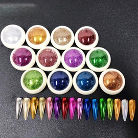 Professional Effect 0.2g with Sponge Applicator - Available in 15 Colors (LMJ01-LMJ02, MJ01-MJ13) for Long-Lasting Nails