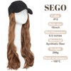 SEGO Baseball Cap with Hair Extensions for Women Heat Resistant