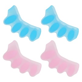 Zehenspreizer Hallux Valgus Korrektur 4er Set, Weicher Zehentrenner Damen Silikon, wiederverwendbarer Toe Spacer & Toe Separator, effektiver Bunion Corrector für Hallux Valgus Schmerzen & Ausrichtung