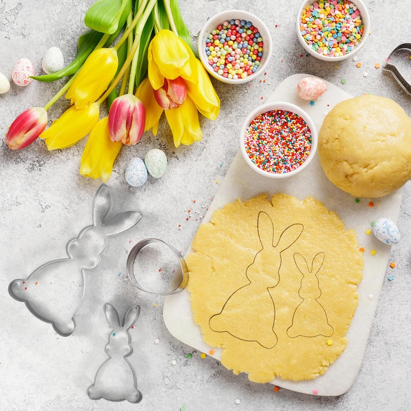 Augesak Easter Bunny Large, Pack of 2 Cookie Cutters, Easter,
